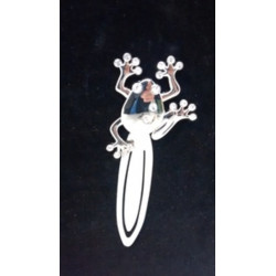 PUNTO LIBRO METAL CROMADO C/CRISTALES RANA ABAIMPORT 53785 ^
