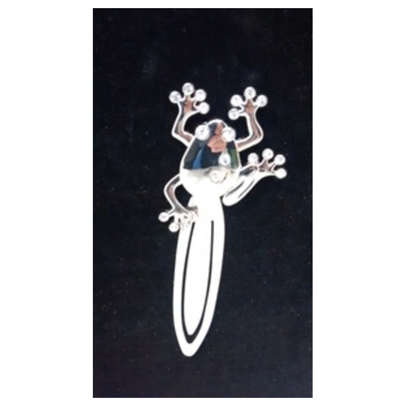 PUNTO LIBRO METAL CROMADO C/CRISTALES RANA ABAIMPORT 53785 ^
