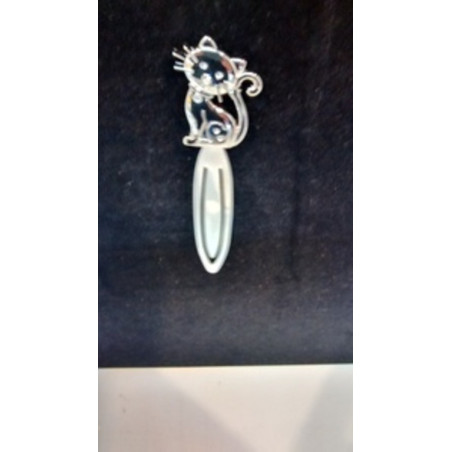 PUNTO LIBRO METAL CROMADO C/CRISTALES GATO ABAIMPORT 53786 ^