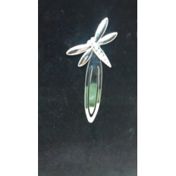 PUNTO LIBRO METAL CROMADO C/CRISTALES LIBELULA ABAIMPORT 53787 ^