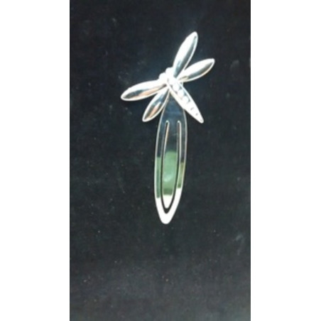 PUNTO LIBRO METAL CROMADO C/CRISTALES LIBELULA ABAIMPORT 53787 ^