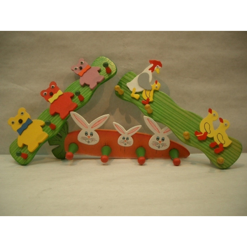 PERCHA WG MADERA ANIMALITOS 5587 ^
