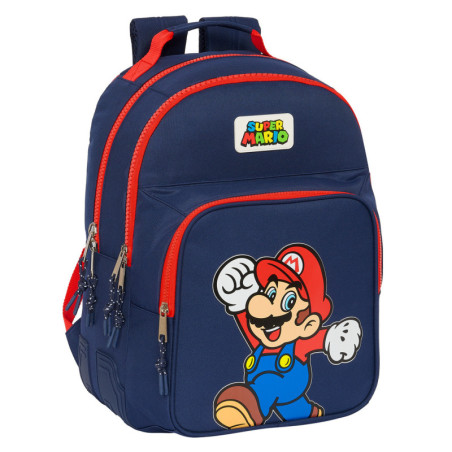 MOCHILA DOBLE ADAPT.CARRO SUPER MARIO "WORLD" 612408773 SAFTA24 VAC 32*42