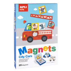 JUEGO APLI MAGNETS CITY CARS 25 IMANES REF 16863