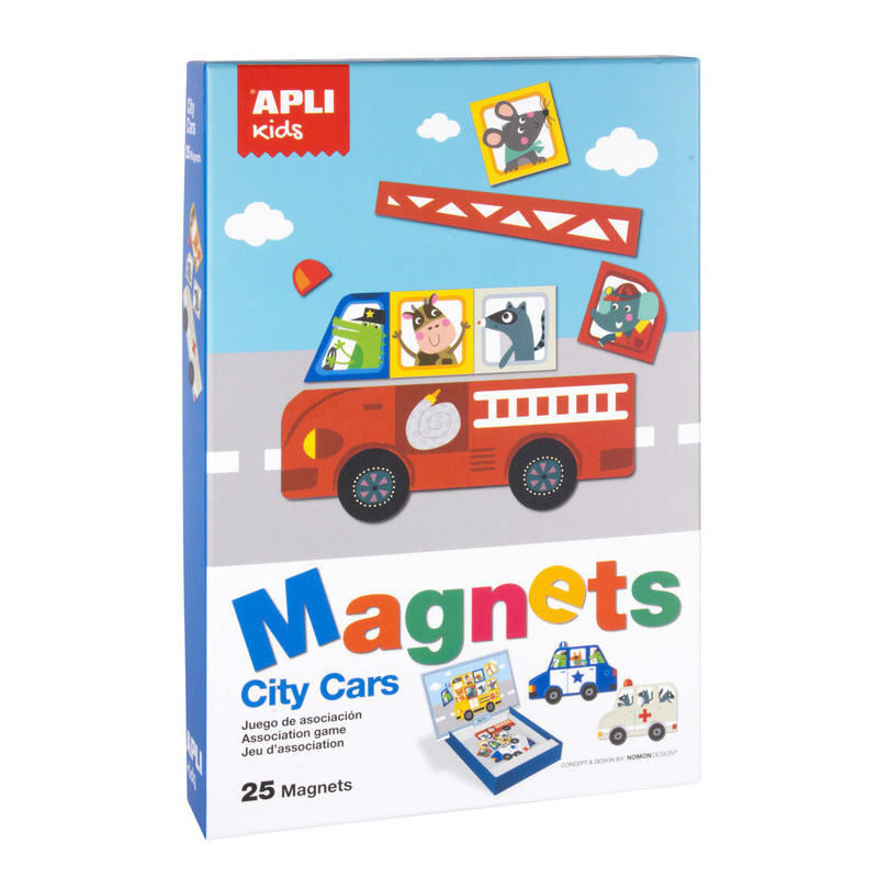 JUEGO APLI MAGNETS CITY CARS 25 IMANES REF 16863