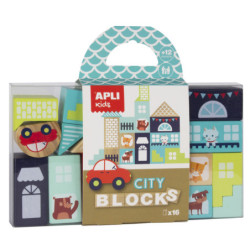 JUEGO APLI BLOQUES MADERA CITY BLOCKS 16U REF 17161
