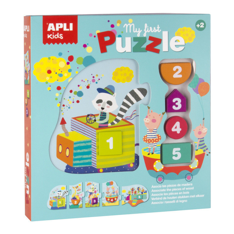 JUEGO APLI BLOQUES MADERA MY FIRST PUZZLE & WOODEN BLOCKS REF 17202
