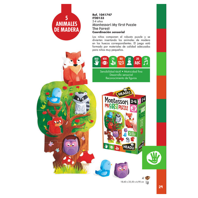 JUEGO FOURNIER HEADU MONTESSORI MY FIRST PUZZLE IT20133