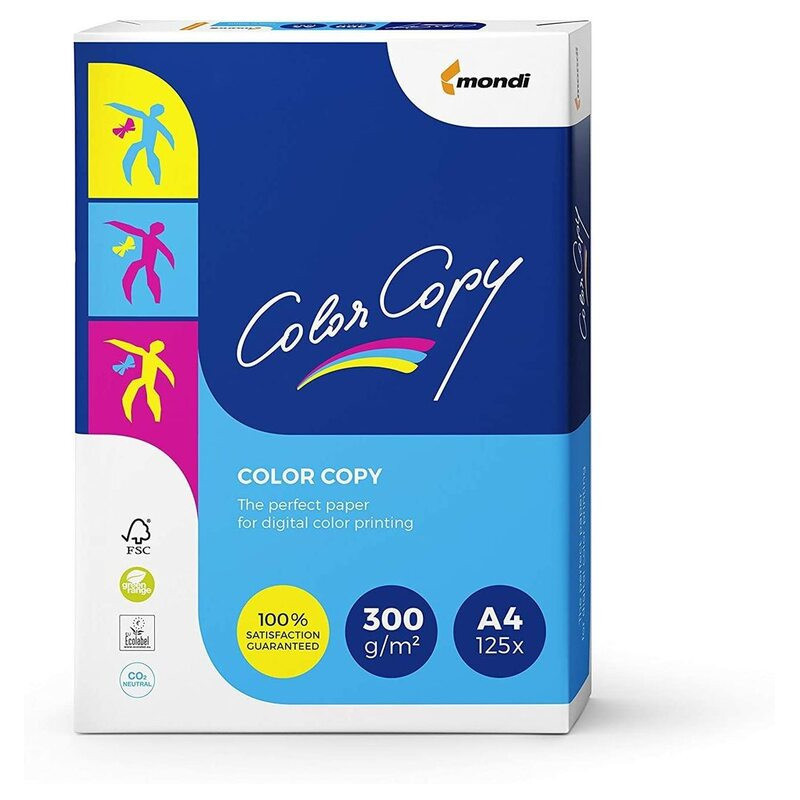 PAPEL REPRO SATINADO 300G A-4 COLOR COPY 125H