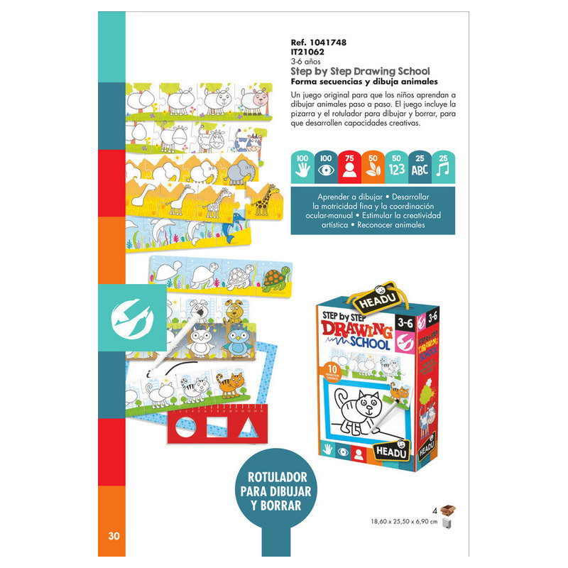 JUEGO FOURNIER HEADU STEP BY STEP DRAWING SCHOOL 130012058