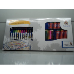 MALETIN DIBUJO CEG14 REAL MADRID 56 PIEZAS 750410 ^