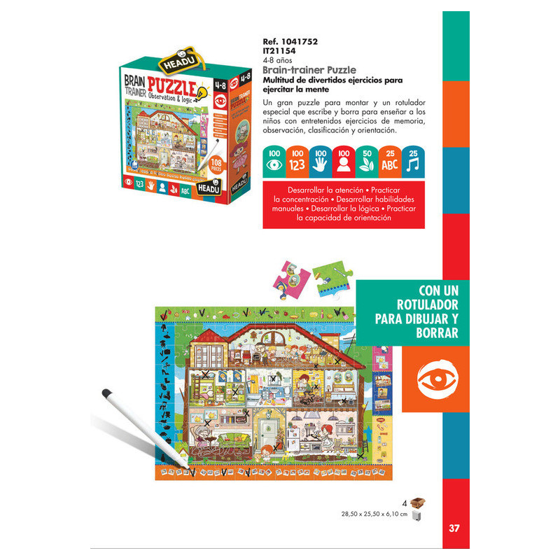 JUEGO FOURNIER HEADU BRAIN TRAINER PUZZLE 130012062