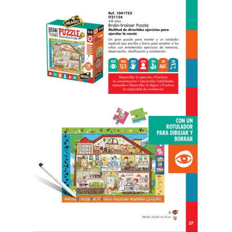 JUEGO FOURNIER HEADU BRAIN TRAINER PUZZLE 130012062