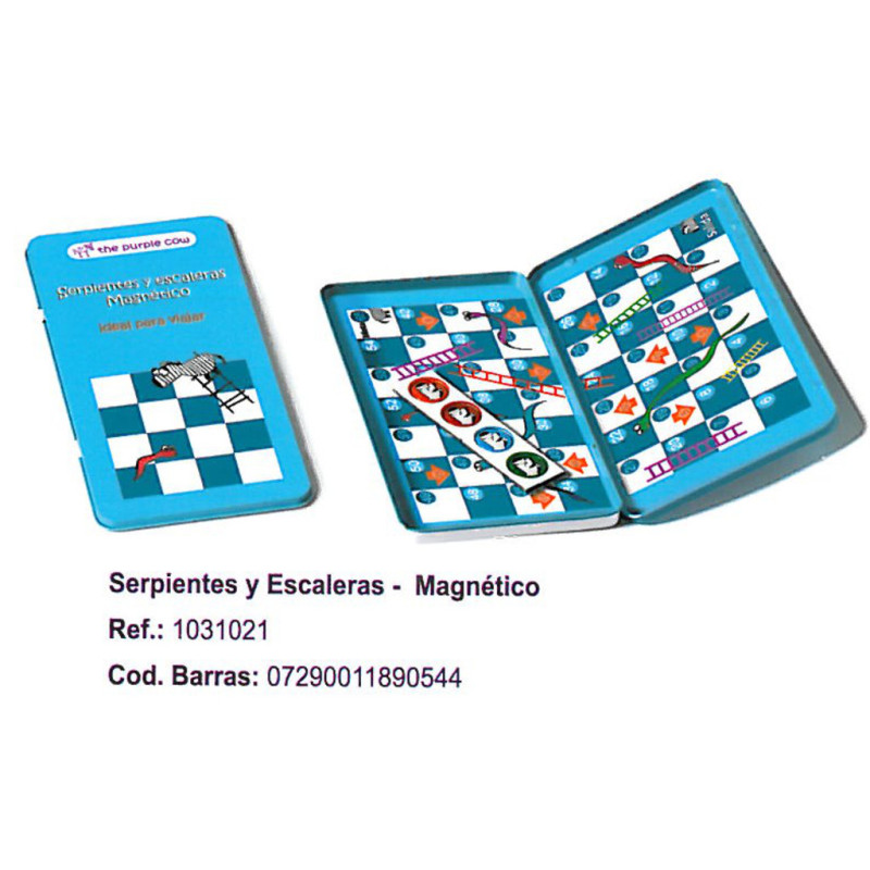 JUEGO FOURNIER PURPLE COW SERPIENTES Y ESCALERAS MAGNETICO 1031021 ^