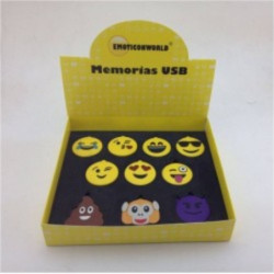 LLAVERO CON MEMORIA USB 8GB ALEX BOG EMOTICONOS SURTIDOS 10MOD EJB-2010 ^