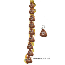 LLAVERO PELUCHE ALEX BOG EMOTICONOS CACA 10MOD EKK-5511 ^