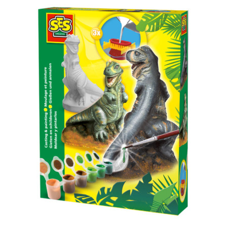 JUEGO MOLDE ESCAYOLA DINOSAURIOS SES T-REX 1283.01