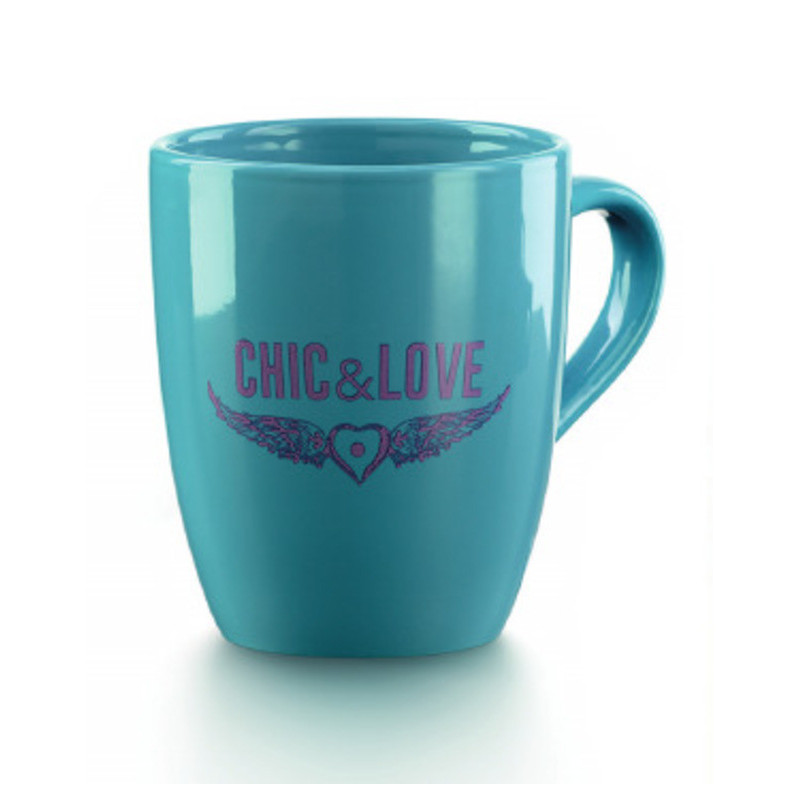TAZA AZUL MIQUELRIUS18 CHIC&LOVE "TAZA: 80 X 80 X 90 MMCAJA: 85 X 100 X 125 MM 16745"