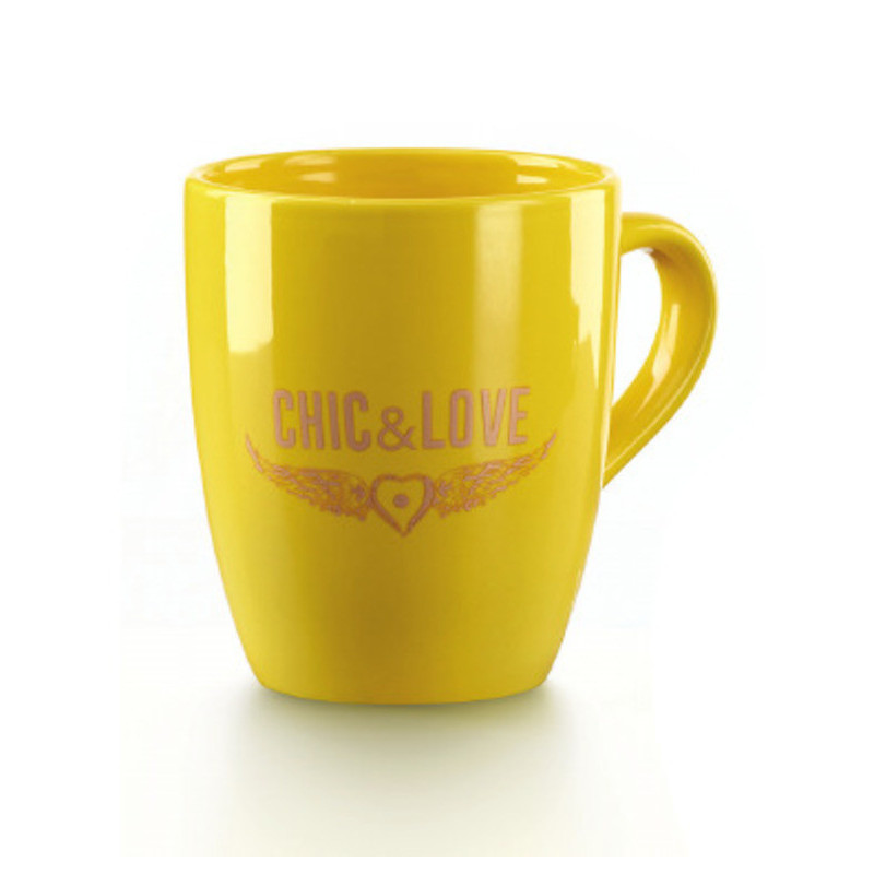 TAZA AMARILLA MIQUELRIUS18 CHIC&LOVE "TAZA: 80 X 80 X 90 MMCAJA: 85 X 100 X 125 MM 16746"