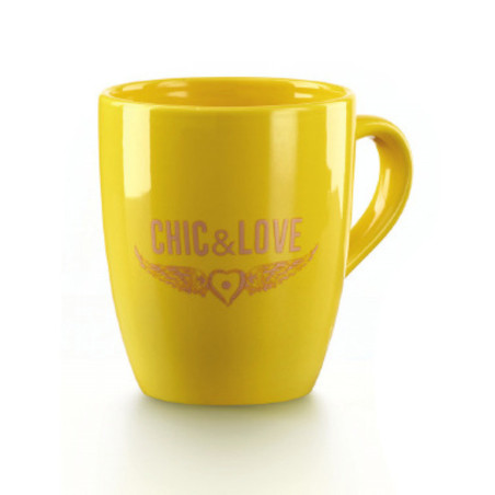 TAZA AMARILLA MIQUELRIUS18 CHIC&LOVE "TAZA: 80 X 80 X 90 MMCAJA: 85 X 100 X 125 MM 16746"