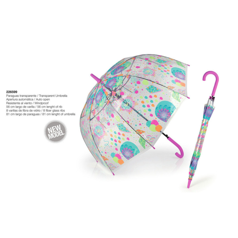 PARAGUAS TRANSPARENTE GABOL20 MIMIC GIRL 56CM 226599