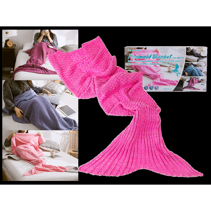 MANTA SUAVE 100% ACRILICO SIRENA COLOR FUCSIA 180CM 32/2094 OOTB