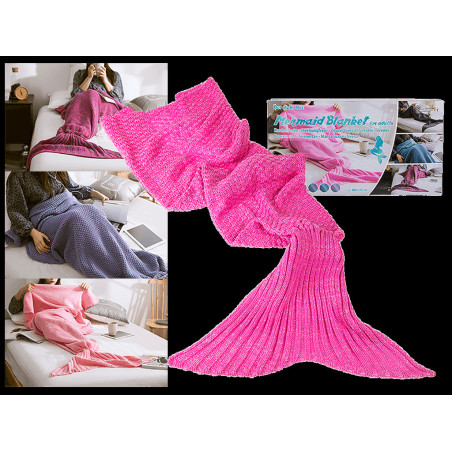 MANTA SUAVE 100% ACRILICO SIRENA COLOR FUCSIA 180CM 32/2094 OOTB
