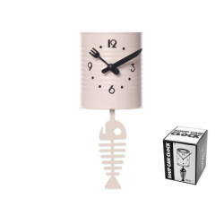 RELOJ PARED I-TOTAL LATA DE SOPA Y PESCADO BLANCO XL0470 ^