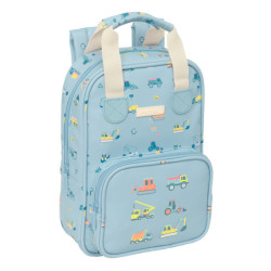 MOCHILA INFANTIL CON ASAS SAFTA PREESCOLAR "GRUAS" SAFTA26 642694765 28X20 UNIDAD