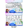 JUEGO ALEX BOG 6 LAMINAS PARA PINTAR FROZEN + ROTULADOR GIOTTO TURBO COLOR 6 ^