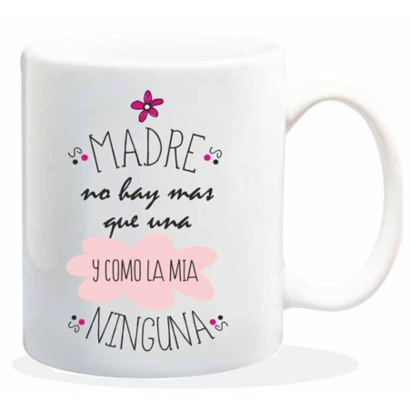 TAZA ALEX BOG CERAMICA MENSAJE MADRE NO HAY MAS QUE UNA HL-007