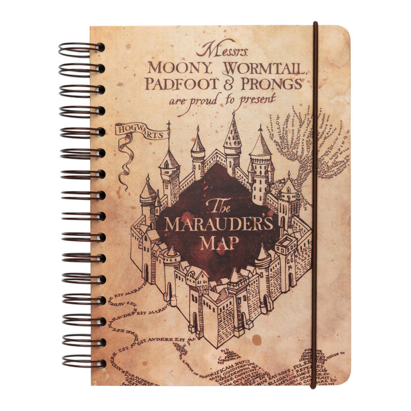 CUADERNO ESPIRAL HARRY POTTER C/GOMA MAPA MERODEADOR ERIK CTFBA50030