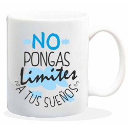TAZA ALEX BOG CERAMICA MENSAJE NO PONGAS LIMITES HL-077