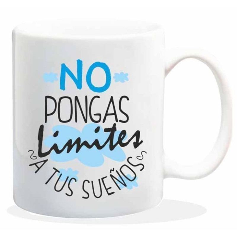 TAZA ALEX BOG CERAMICA MENSAJE NO PONGAS LIMITES HL-077
