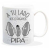 TAZA ALEX BOG CERAMICA MENSAJE A TU LADO NOS LO PASAMOS PIPA HL-097
