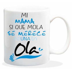 TAZA ALEX BOG CERAMICA MENSAJE MI MAMA SI QUE MOLA HL-103