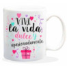 TAZA ALEX BOG CERAMICA MENSAJE VIVE LA VIDA HL-141