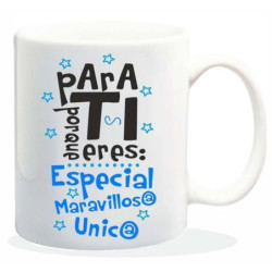TAZA ALEX BOG CERAMICA MENSAJE PARA TI PORQUE ERES ESPECIAL HL-160