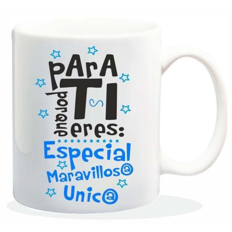 TAZA ALEX BOG CERAMICA MENSAJE PARA TI PORQUE ERES ESPECIAL HL-160