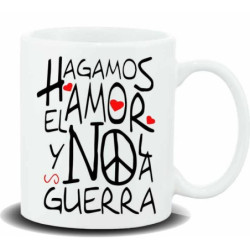 TAZA ALEX BOG CERAMICA MENSAJE HAGAMOS EL AMOR HL-186