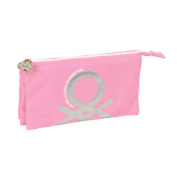 PORTATODO TRIPLE BENETTON "FLAMINGO PINK" 812252744 12*22 SAFTA22