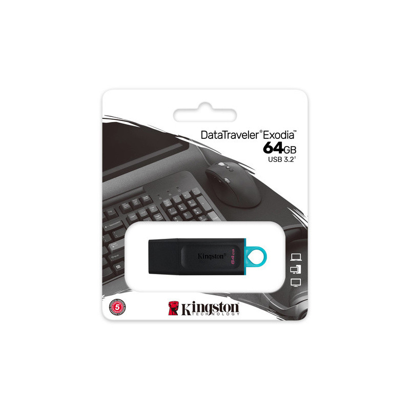 KINGSTON PENDRIVE DATATRAVELER EXODIA 64GB / USB 3.2 GEN 1