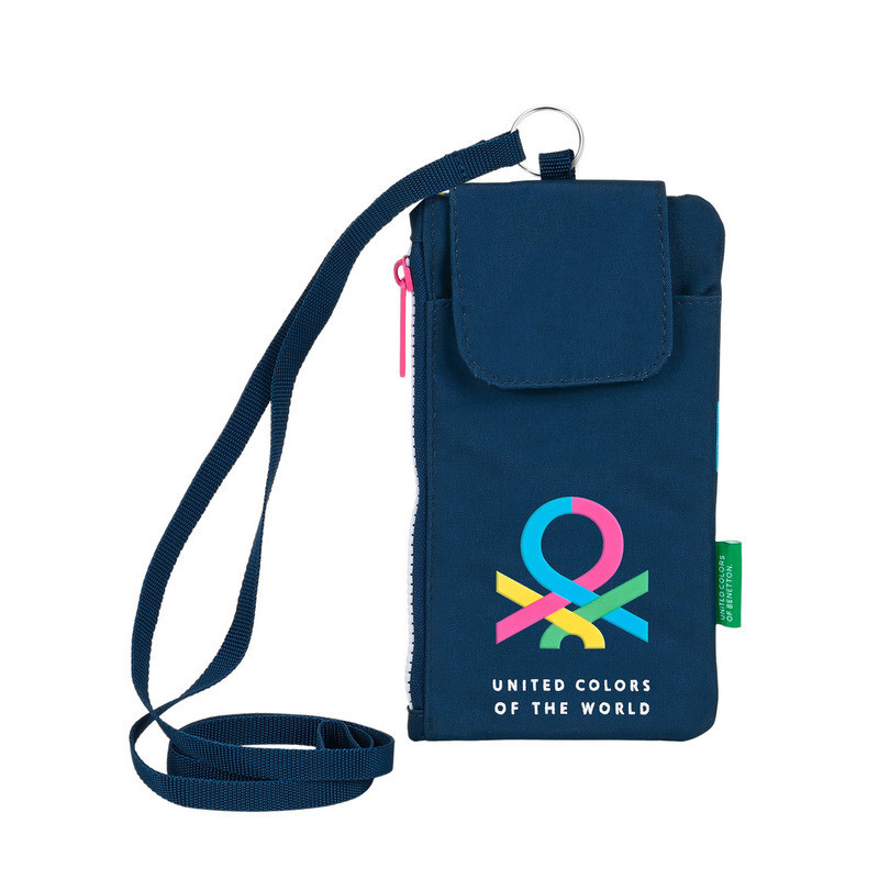 MONEDERO PORTAMOVIL BENETTON "CORAZONES" 812250695 10*19 SAFTA22