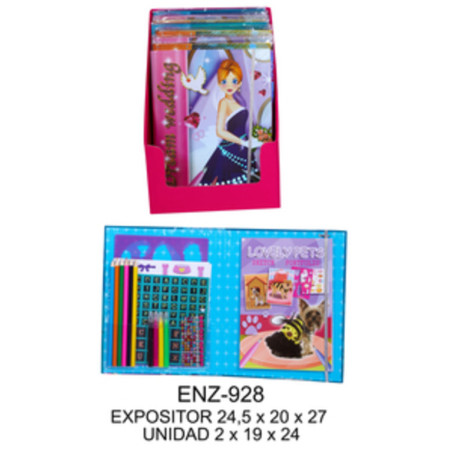 JUEGO ALEX BOG CUADERNO DISEÑO DE ROPA PLANTILLAS Y PEGATINAS ENZ-928 ^