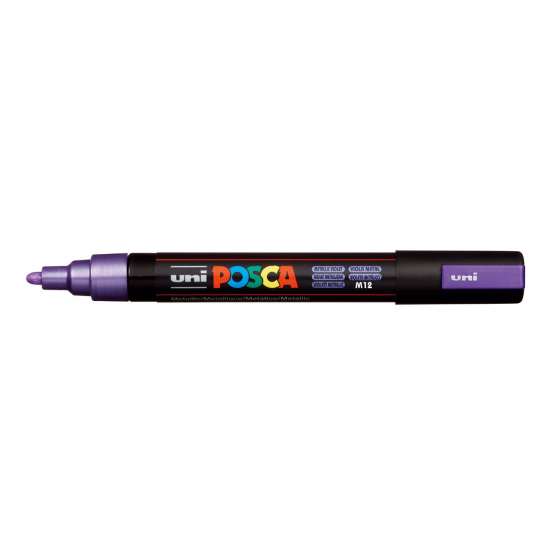 MARCADOR UNI-BALL POSCA PC-5M PUNTA REDONDA 1,8-2,5MM VIOLETA METALICO -M12-