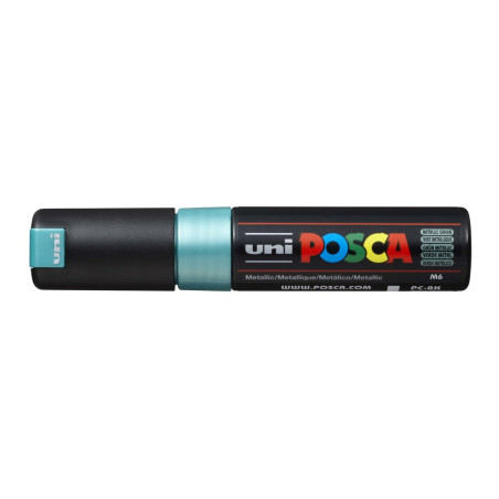 MARCADOR UNI-BALL POSCA PC-8K BISEL GRUESO 8MM VERDE METALICO -M6-