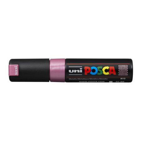 MARCADOR UNI-BALL POSCA PC-8K BISEL GRUESO 8MM ROSA METALICO -M13-