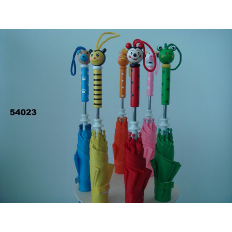 PARAGUAS WG MANGO MADERA ANIMALITOS 45023 ^