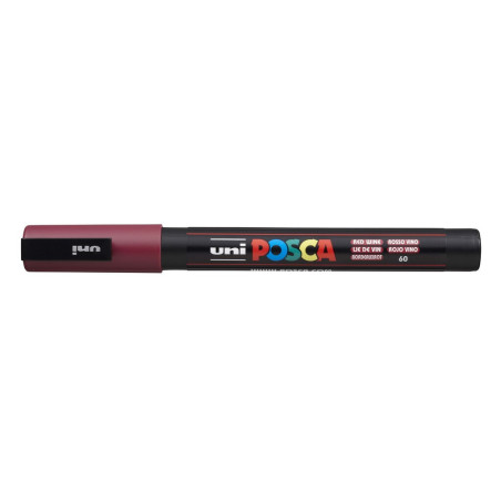 MARCADOR UNI-BALL POSCA PC-3M PUNTA REDONDA 0,9-1,3MM ROJO VINO -60-