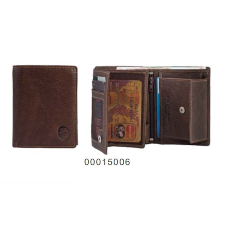 BILLETERO MATTIES VERTICAL C/TARJETERO MARRON 15006